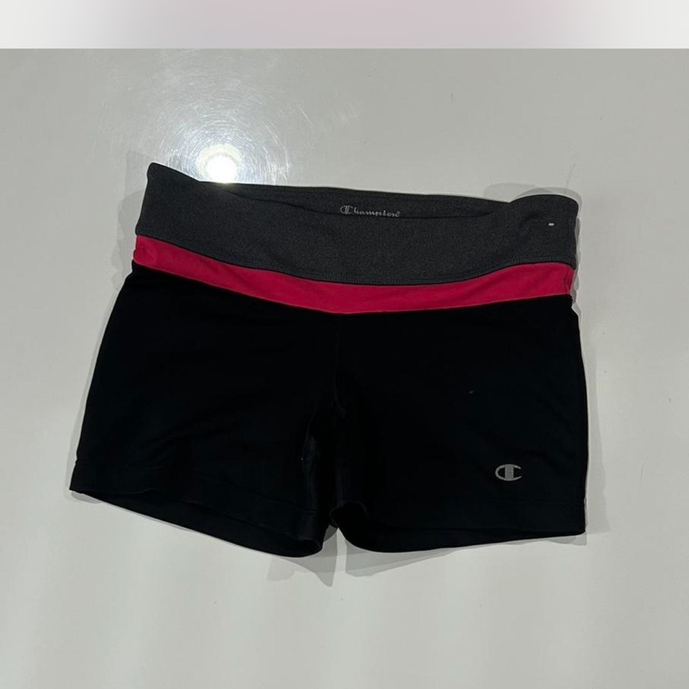 Champion Women's Athletic Shorts in Black and Pink